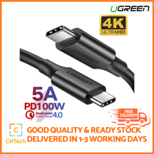 Home 19 Ugreen USB-C to USB-C Cable 100W 5A Fast Charge